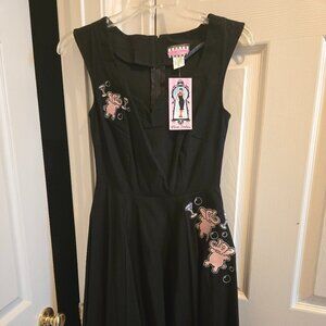 Pinup Couture Annalise swing dress, Tipsy Elephants, XS, BNWT